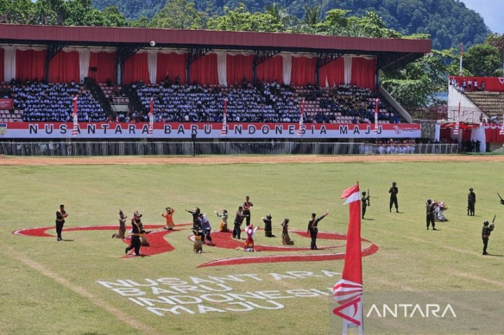 Tarian Drama Kolosal Ramaikan Perayaan HUT ke-79 RI di Papua