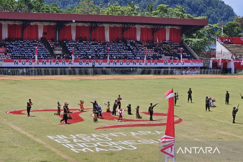 Tarian Drama Kolosal Ramaikan Perayaan HUT ke-79 RI di Papua