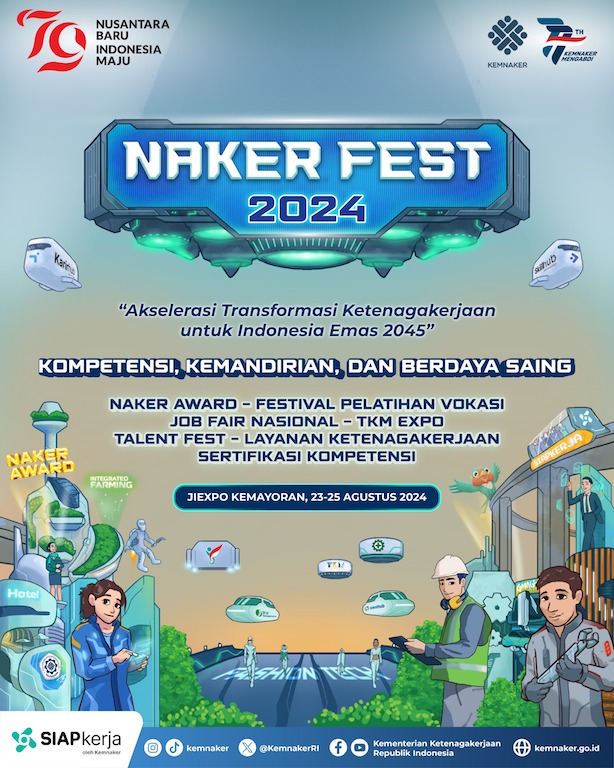Kemenaker Gelar Naker Fest 2024, Buka Ratusan Ribu Lowongan Kerja