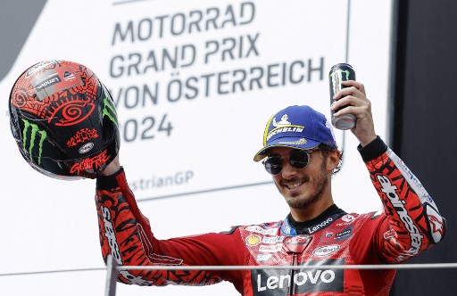 Menangi Balapan Utama MotoGP Austria, Bagnaia Kembali ke Pucuk Klasemen