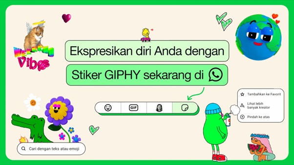 Ekspresi Pakai Stiker di WhatsApp Kini Lebih Gampang