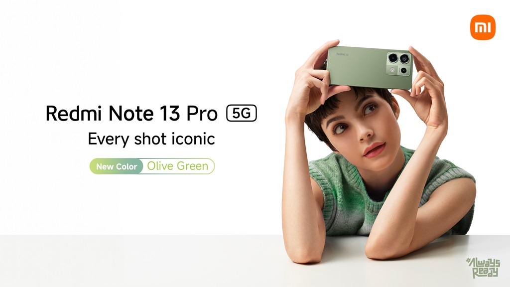 Redmi Note 13 Pro 5G warna terbaru, Olive Green.