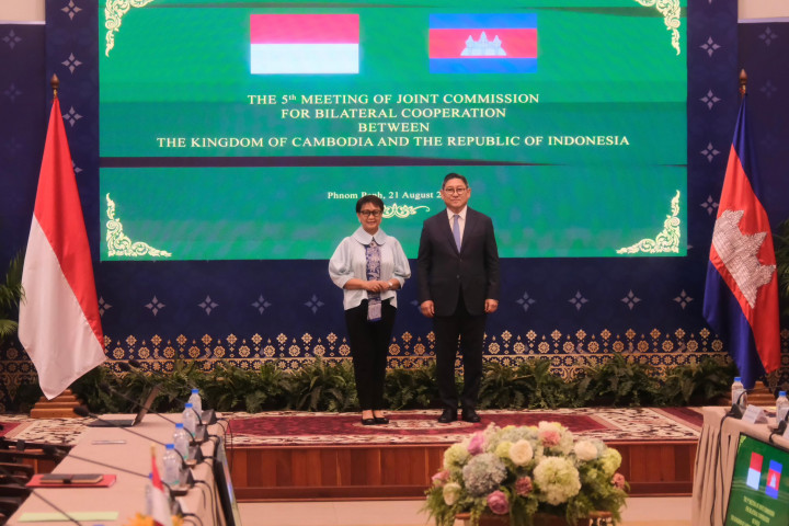 Indonesia-Kamboja Dorong Penyelesaian Konflik Myanmar dan Palestina