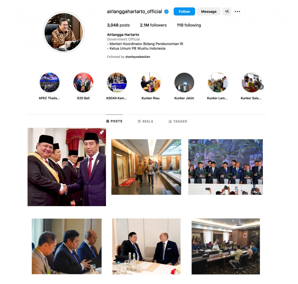 Tak Ada Konten Golkar di Instagram Airlangga Hartarto dan Nihil Ucapan Selamat kepada Bahlil Lahadalia