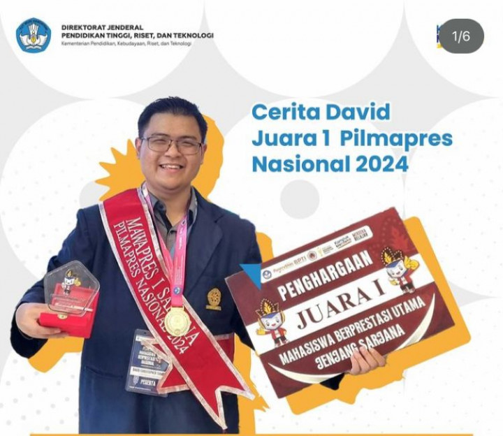 Kisah David, Peraih Juara 1 Pilmapres Ingin Menginspirasi Banyak Orang Lewat Prestasinya