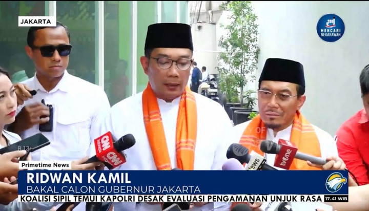 Ridwan Kamil: SIapa Pun Daftar Pilgub Mitra Kami Bangun Jakarta