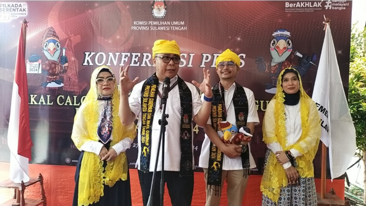 Diantar 10 Parpol Pengusung, Ahmad Ali-Abdul Karim Aljufri Daftar ke KPU Sulteng