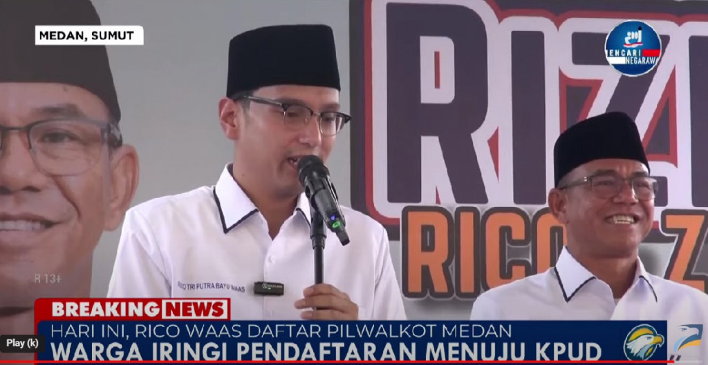 Berangkat dari Istana Maimun, Rico Waas-Zakiyuddin Daftar ke KPU Kota Medan