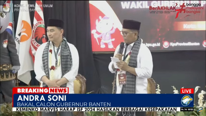 Andra Soni-Dimyati Resmi Daftar Pilgub Banten 2024