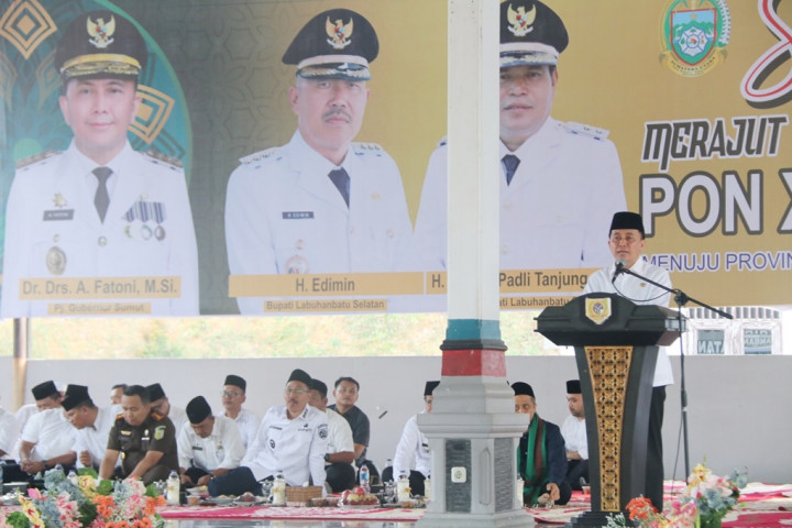 Pj Gubernur Sumut Agus Fatoni Ajak Masyarakat Labusel Sukseskan PON 2024