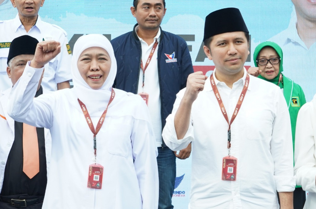 Totalitas untuk  Jatim di Periode Pertama, Khofifah-Emil Makin Berpeluang Menang