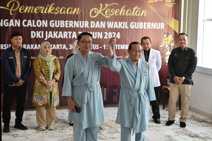 Jalani Tes Kesehatan, RK dan Suswono Konsumsi Vitamin Doa