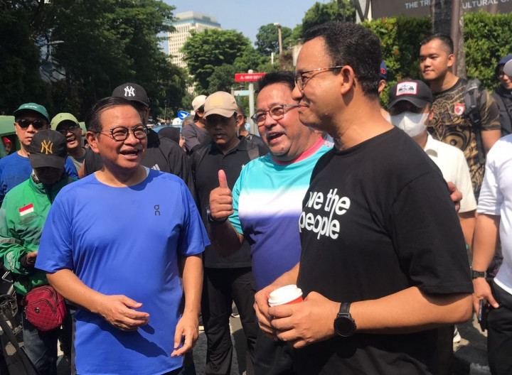 Momen Pramono-Rano Karno Tak Sengaja Bertemu Anies Baswedan di CFD