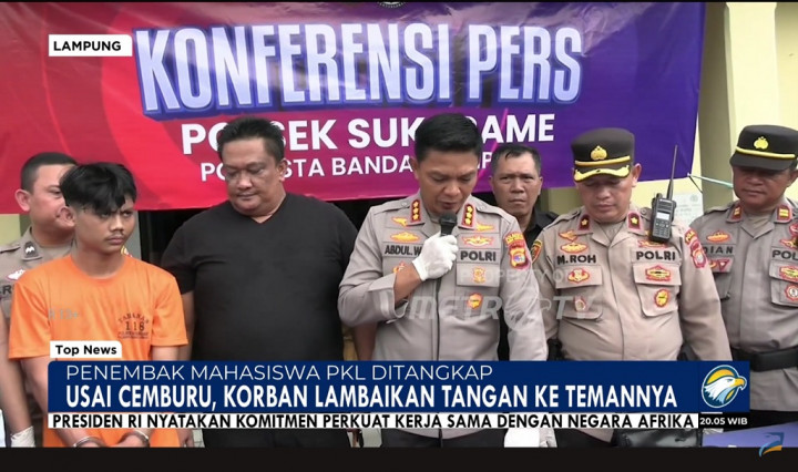 Penembak Mahasiswa PKL Bawaslu Lampung Ditangkap, Motif: Cemburu Buta