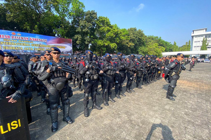 Jelang Kunjungan Paus Fransiskus dan ISF, TNI-Polri Laksanakan Apel Gelar Pasukan