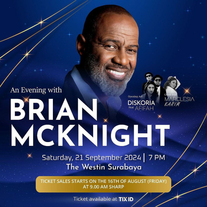Dibuka Diskoria, Tiket Konser Brian McKnight di Indonesia Hampir Habis