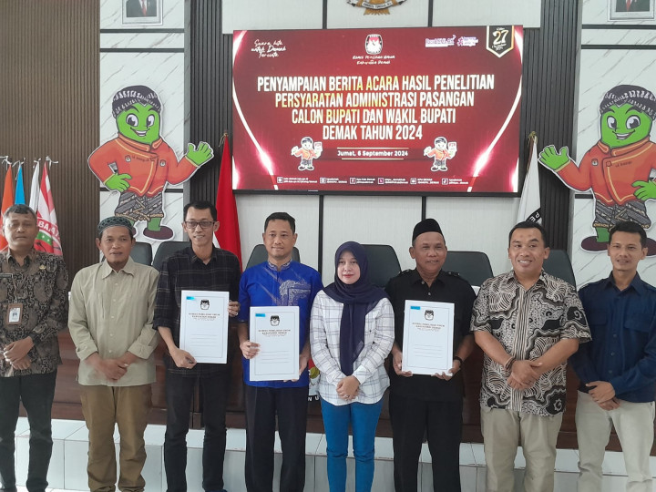 Berkas Pendaftaran 2 Bapaslon Pilkada Demak Tak Memenuhi Syarat