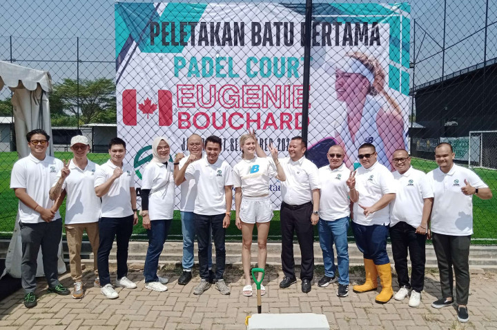Bintang Tenis Kanada Eugenie Bouchard Ikut Resmikan Pembangunan Lapangan Padel di Jakarta
