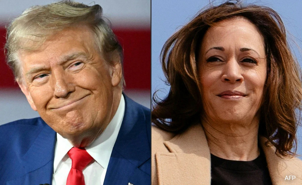Donald Trump dan Kamala Harris akan bersaing dalam pemilu AS 2024. (AFP)