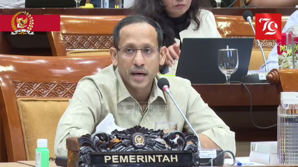 Mendikbudristek Nadiem Makarim. DOK YouTube Komisi X DPR RI