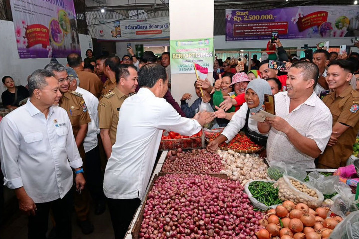 Jokowi Tinjau Stabilitas Harga di Delimas Pasar Raya Lubuk Pakam