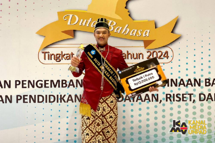 Mahasiswa Unpad Gemilang Dani Saputra Sabet Terbaik 1 Putra di Duta Bahasa Nasional 2024