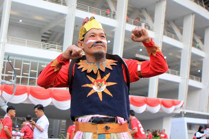 'Gatotkaca' Tonton Laga Timnas Garuda Vs Australia
