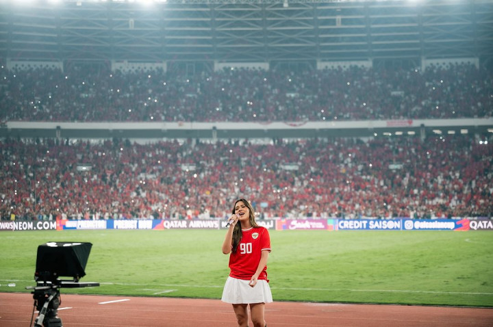Lirik Lagu Berkibarlah Bendera Negeriku yang Dinyanyikan Raisa di GBK Usai Laga Indonesia Vs Australia