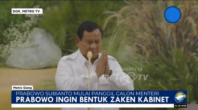 Bocoran Sejumlah Calon Menteri yang Dibidik Prabowo
