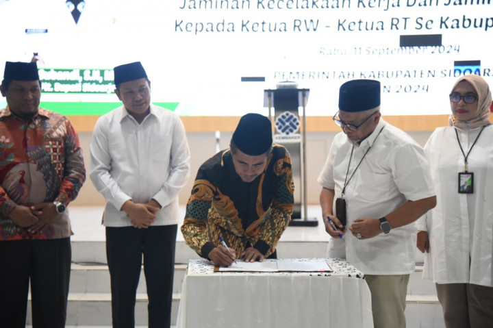 Seluruh Ketua RT RW di Sidoarjo Dapat Perlindungan BPJS Ketenagakerjaan
