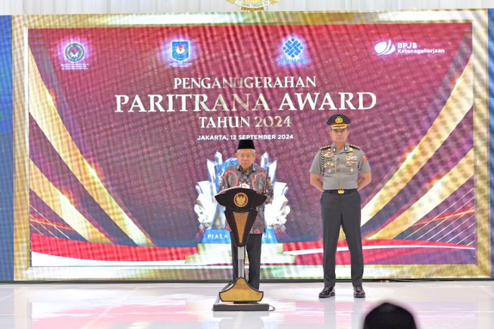 Angka Universal Coverage Jamsostek Diharapkan Meningkat, Wapres Anugerahkan Paritrana Award