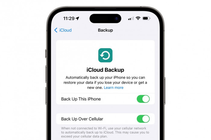 Lakukan Backup Manual ke iCloud