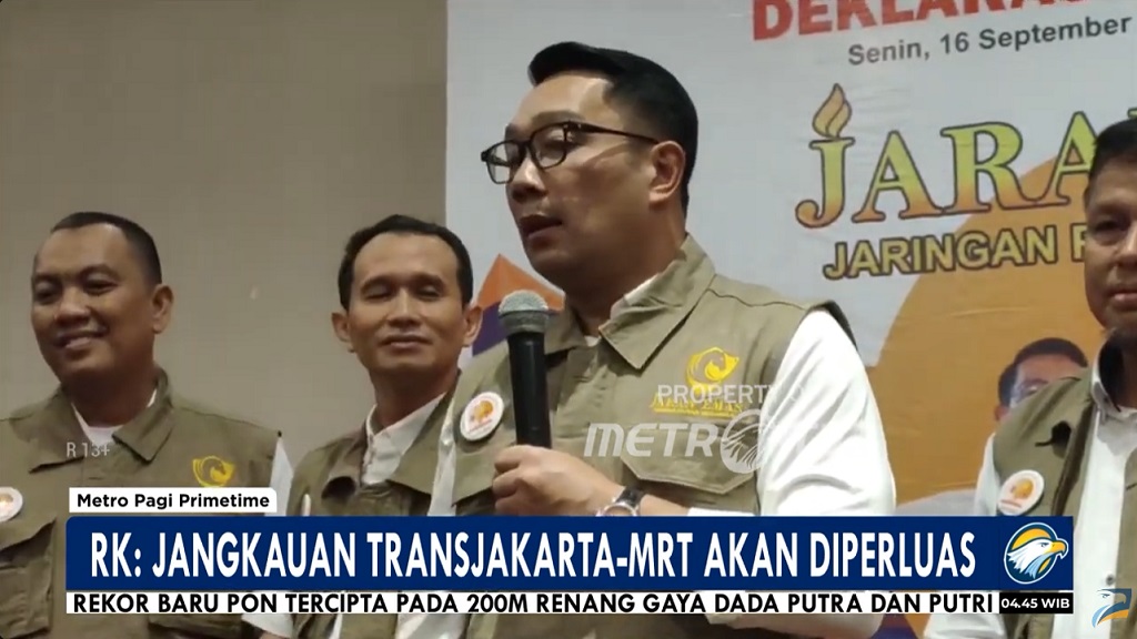 Ridwan Kamil-Suswono Janji Perpanjang MRT dan TransJakarta hingga Provinsi Tetangga