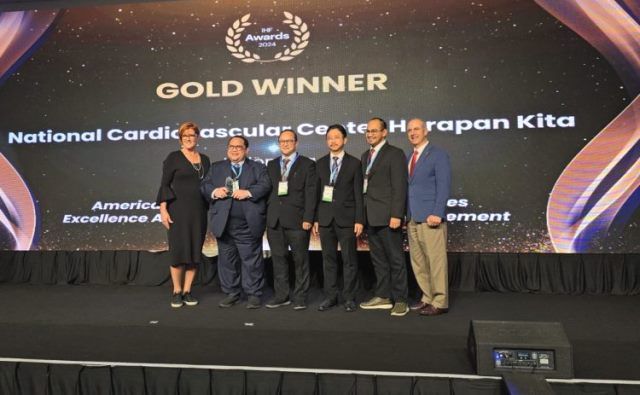 RSJPD Harapan Kita Jakarta, torehkan prestasi sebagai Gold Winner atas Program Pembinaan Jaringan Kardiovaskular di Indonesia. (Foto: Dok. Birkom Kemenkes)