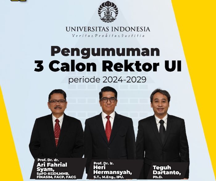 Ini 3 Calon Rektor UI 2024-2029 yang Maju Tahap Debat Publik, Cek Jadwalnya