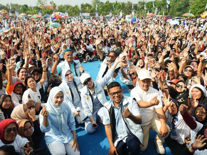 Serukan Kebahagiaan, Nagita Dukung Pencalonan Perempuan di Pilbup Serang