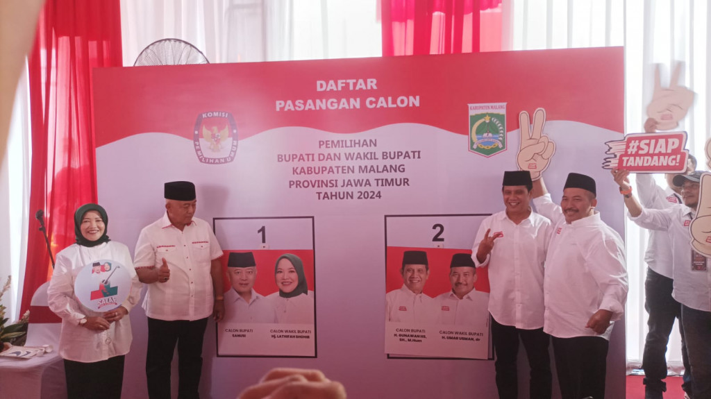 Ini Nomor Urut Pasangan Calon untuk Pilkada Kabupaten Malang