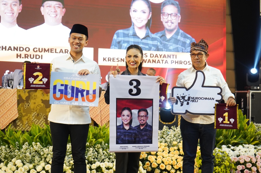 KPU Batu Tetapkan Nomor Urut, Paslon KD-Kresna Dapat Nomor Urut 3