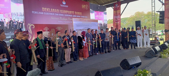 4 Paslon Pilgub Jawa Barat Deklarasi Kampanye Damai