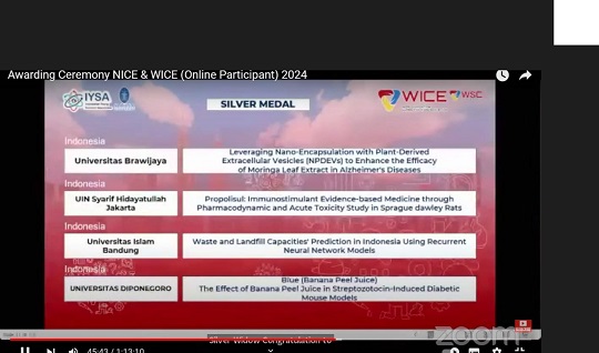 Top! Mahasiswa FK UIN Jakarta Sabet Medali Perak di WICE 2024