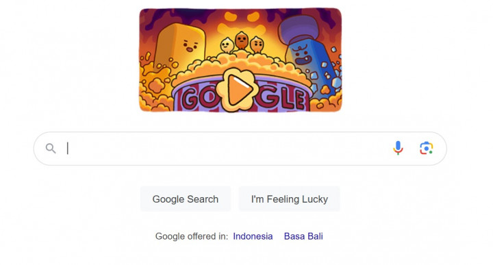 Google Doodle Hari Ini Gambar Popcorn, Ada Apa Sih?
