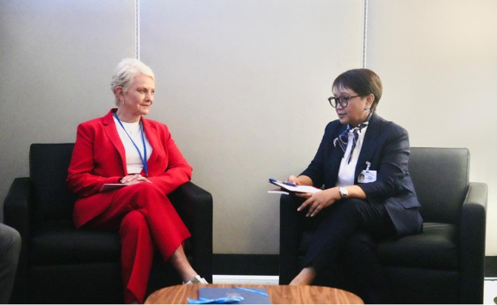 Minister Retno Meets WFP, Talks Free Nutritious Food Program
