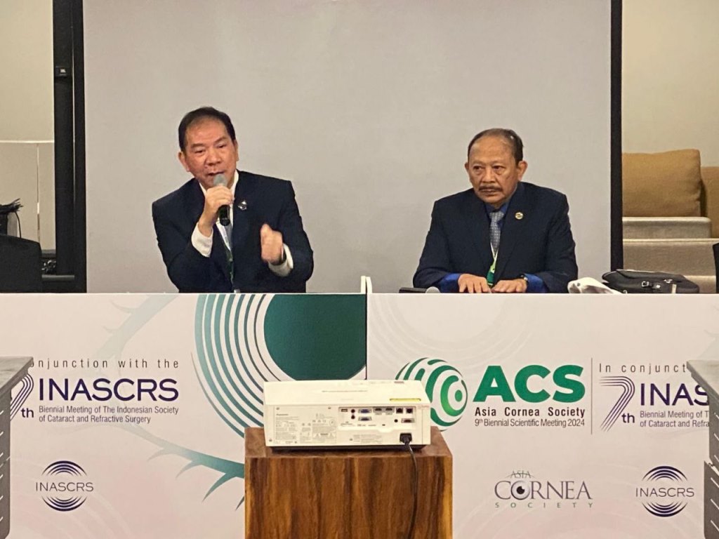 Konferensi Pers The 9th Asia Cornea Society (ACS) Biennial Scientific Meeting 2024 di Jakarta, Jumat, 27 September 2024. Dok. Aulia/Medcom