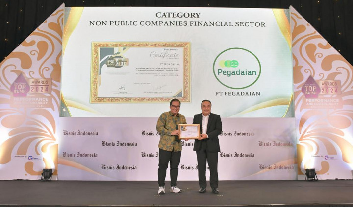 Kinerja Semakin Berkilau, Pegadaian Raih 2 Penghargaan Bisnis Indonesia TOP BUMN Awards 2024