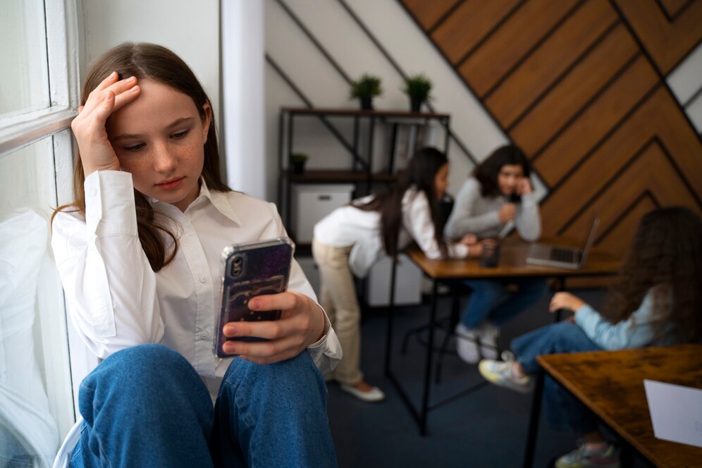 Remaja terkena cyberbullying dari medsos, Ilustrasi Freepik