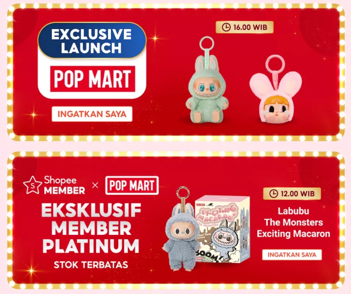 Boneka Labubu bisa kamu peroleh di Shopee 10.10 Labubu Exclusive Platinum, dalam rangka merayakan Promo Puncak 10.10 Brands Festival, Kamis, 10 Oktober 2024 (Foto:Dok)
