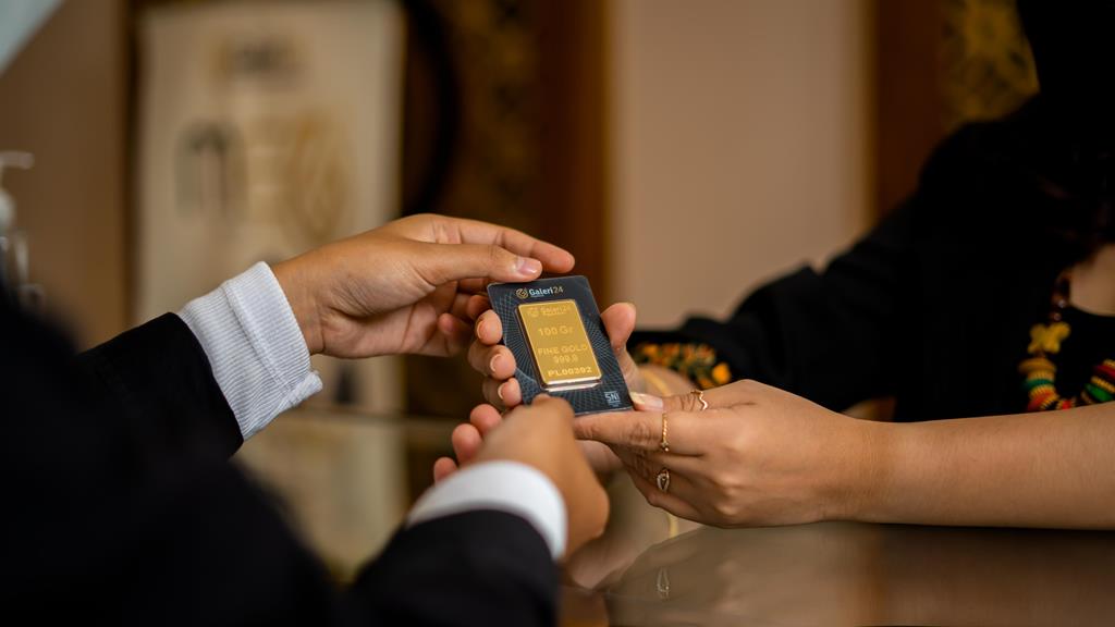 Galeri 24 menawarkan emas batangan dengan berbagai pilihan denominasi, mulai dari 0,5 gram hingga 100 gram. (Foto: Dok. Pegadaian)