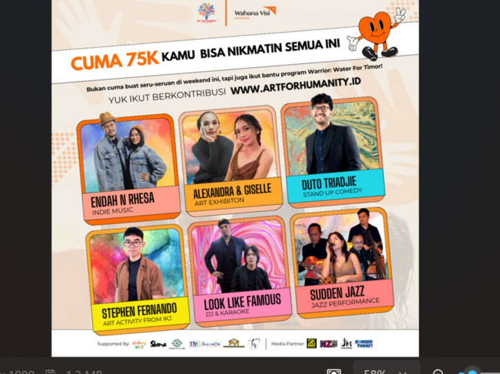 Menikmati Endah n Rhesa Sembari Beramal di Art for Humanity