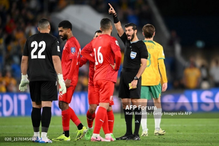 Wasit yang Kartu Merah Pemain Australia Pimpin Laga Tiongkok vs Indonesia