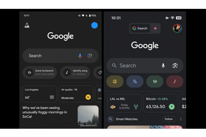 Bar Bawah Aplikasi Google Tampil dengan Tampilan Modern